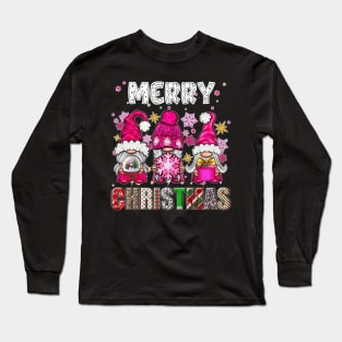 Merry Christmas Gnome Family Funny Xmas Tree Women Men Kids Long Sleeve T-Shirt